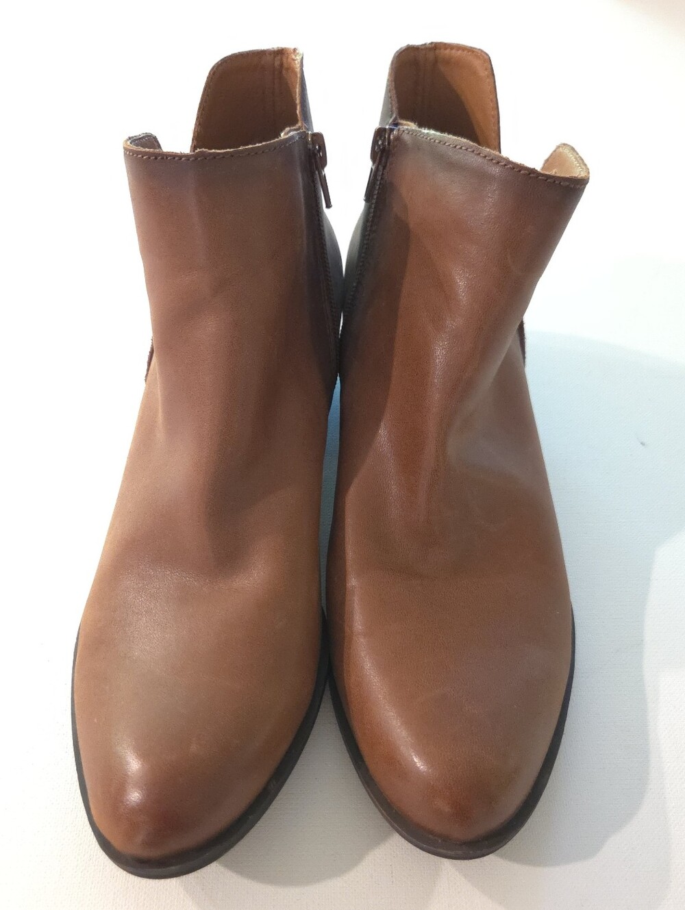 Lucky Brand Banterr Leather Ankle Booties Size 10M - Picture 2 of 5